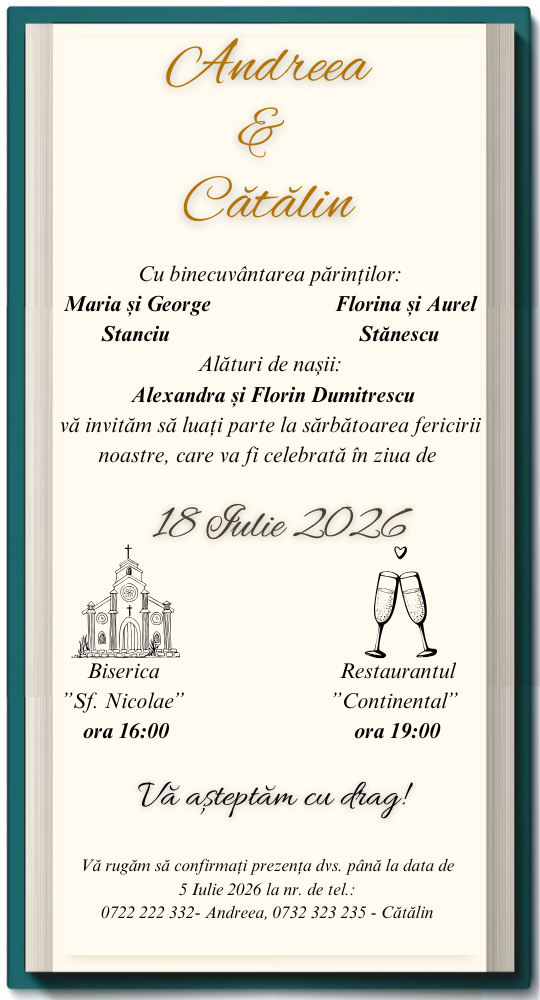 Invitatie NUNTA Digitala - cod 5010