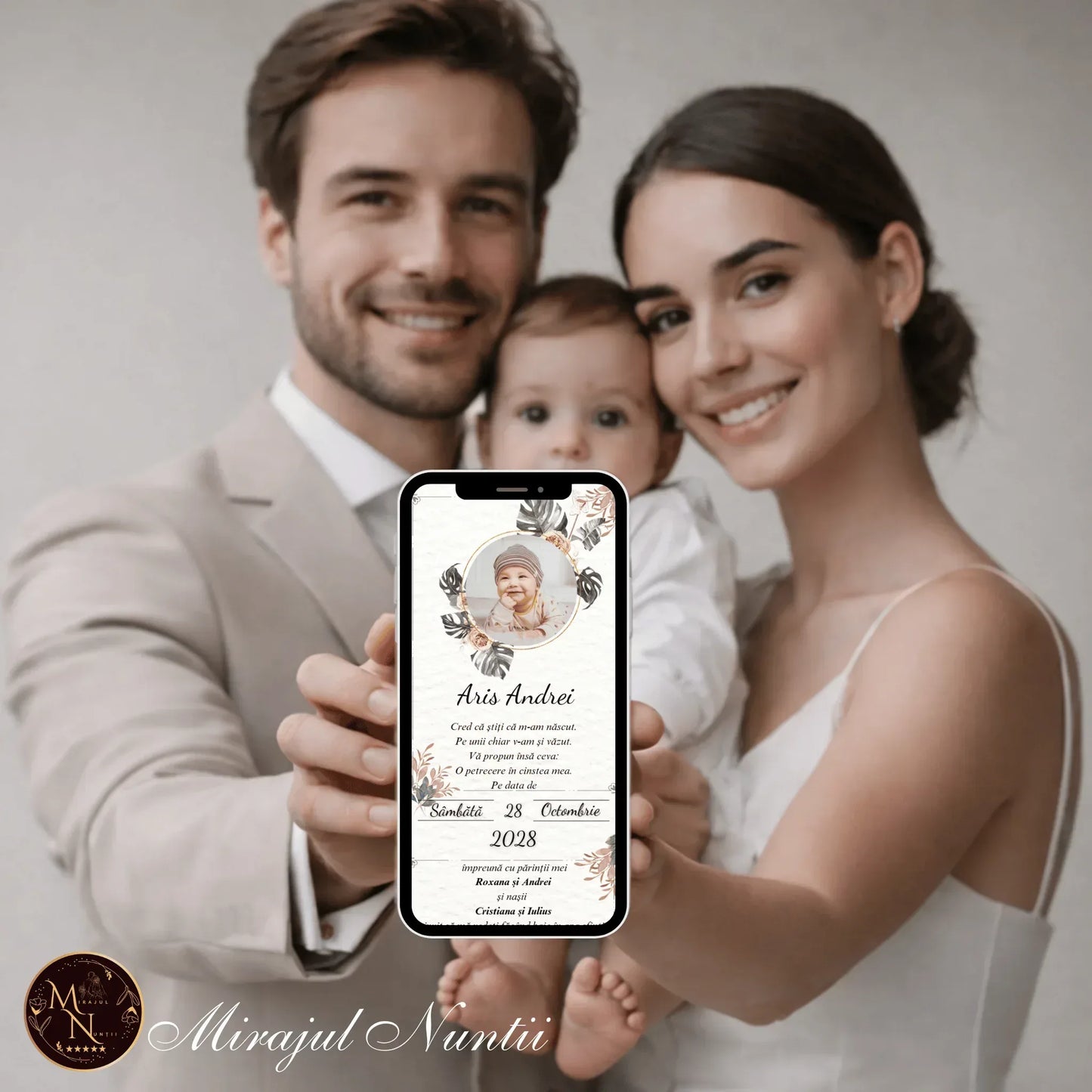 Invitatie On-Line Botez cod CB.5 - MirajulNuntii.ro