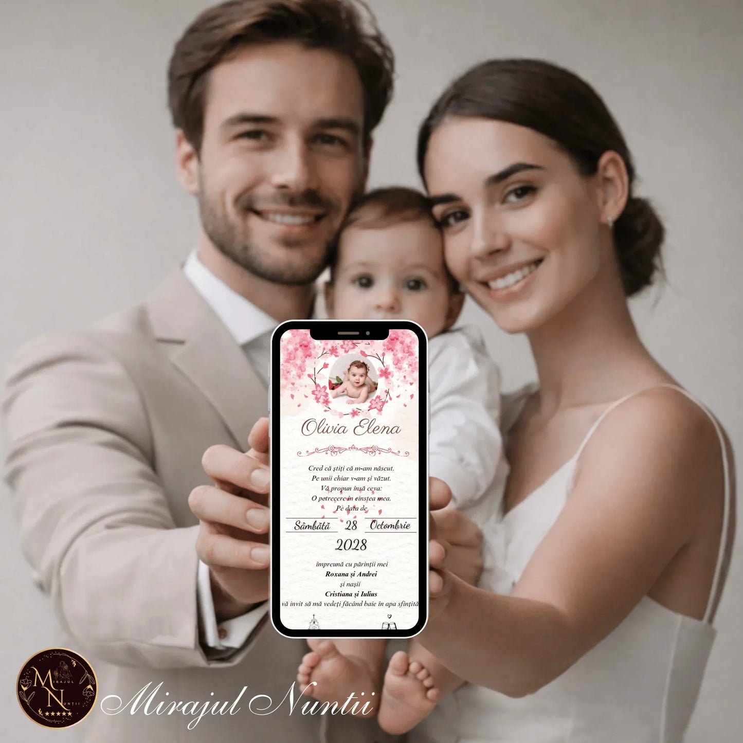 Invitatie On-Line Botez cod CB.9 - MirajulNuntii.ro