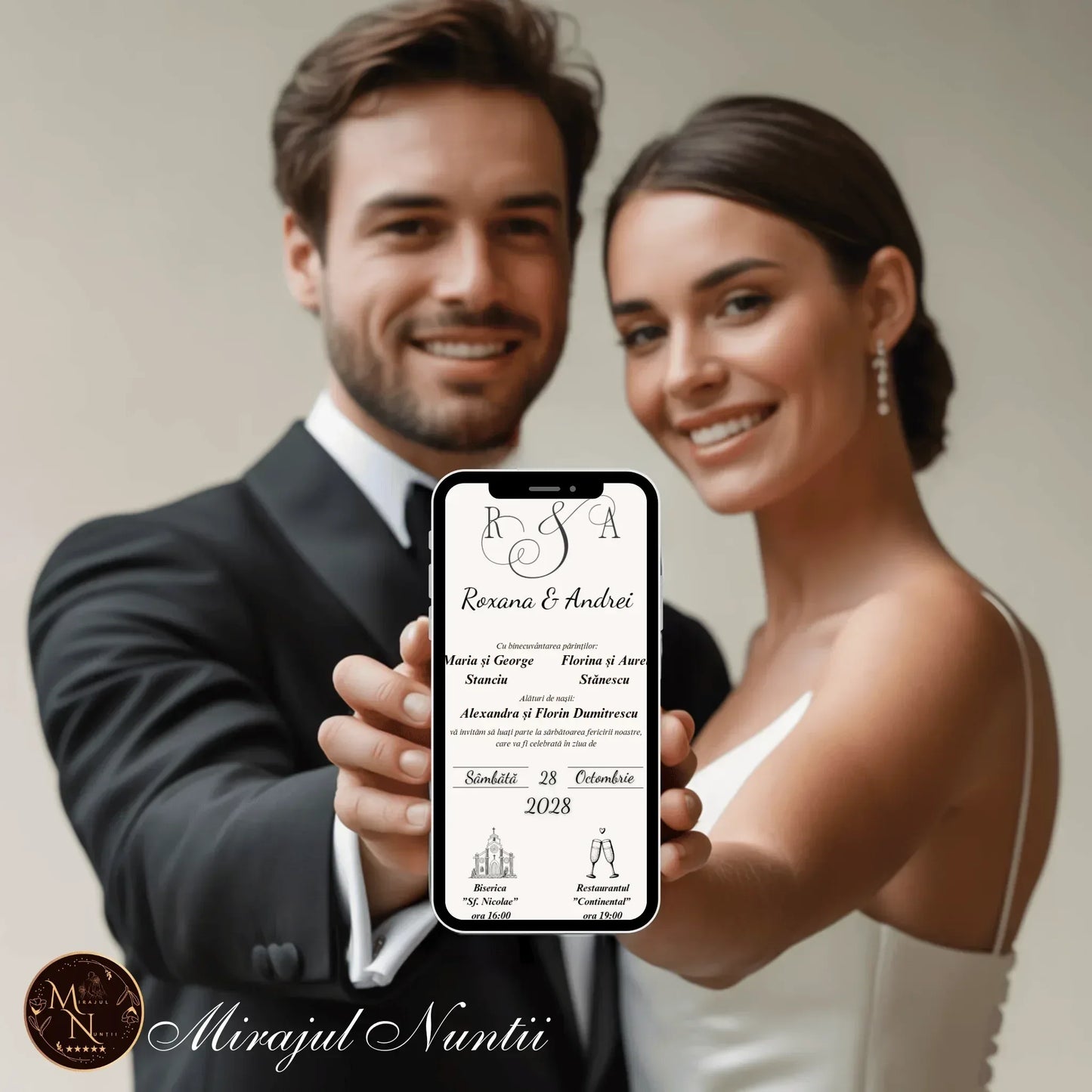 Invitatie On-Line Nunta cod CV.13 - MirajulNuntii.ro