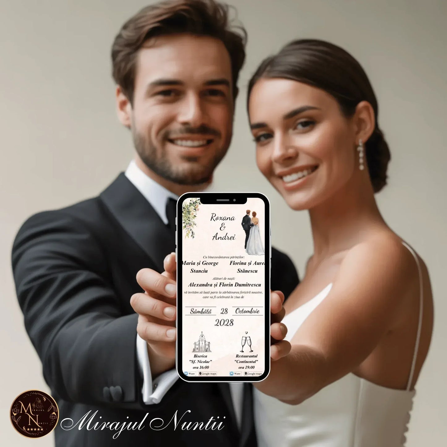 Invitatie On-Line Nunta cod CV.14 - MirajulNuntii.ro