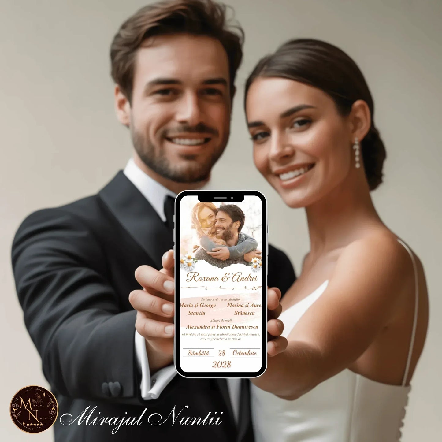 Invitatie On-Line Nuntă cod CV.22 - MirajulNuntii.ro