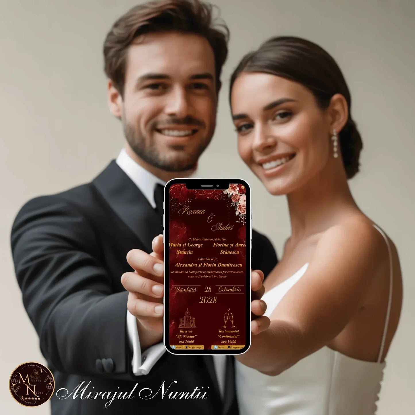 Invitatie On-Line Nunta cod CV.25 - MirajulNuntii.ro