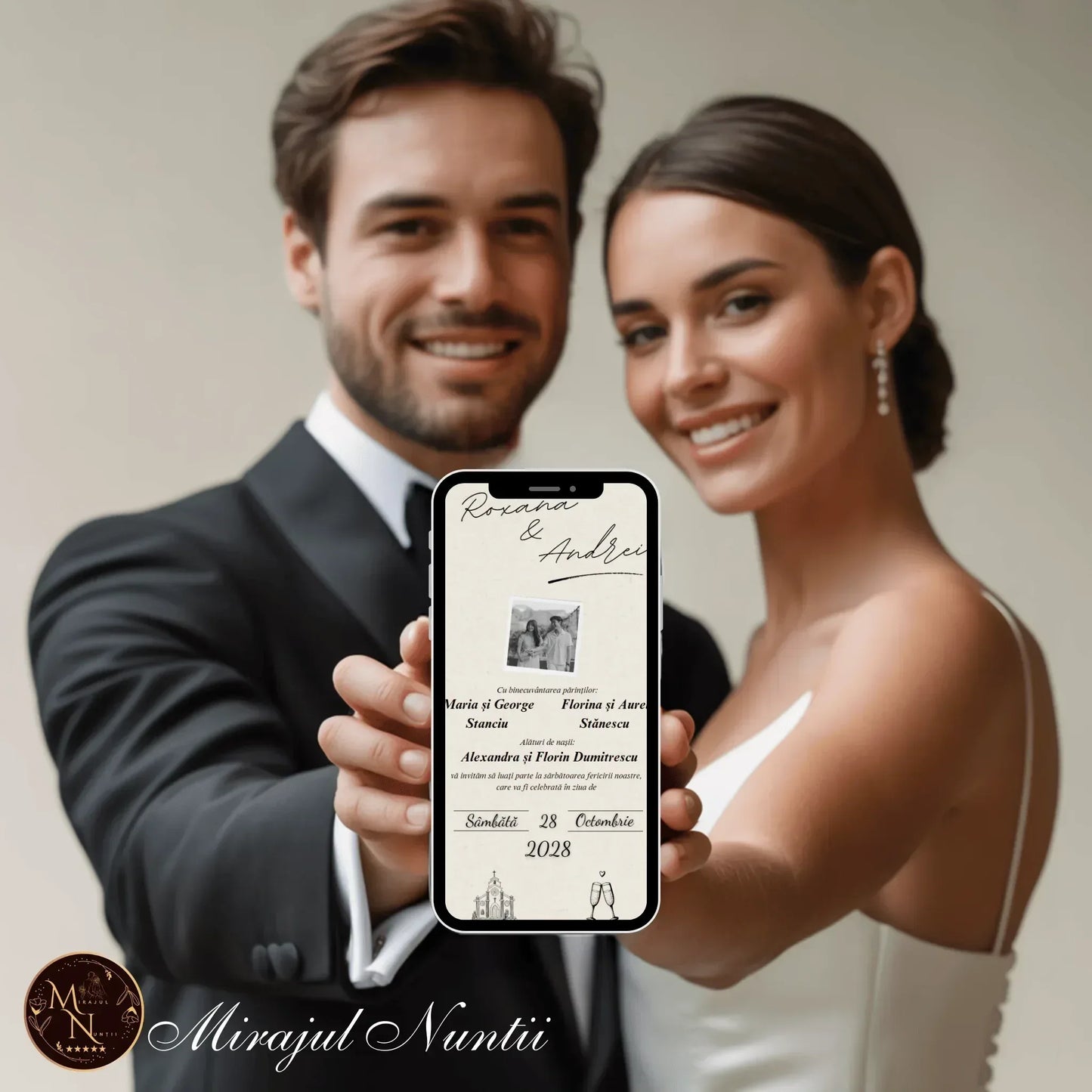 Invitatie On-Line Nunta cod CV.4 - MirajulNuntii.ro