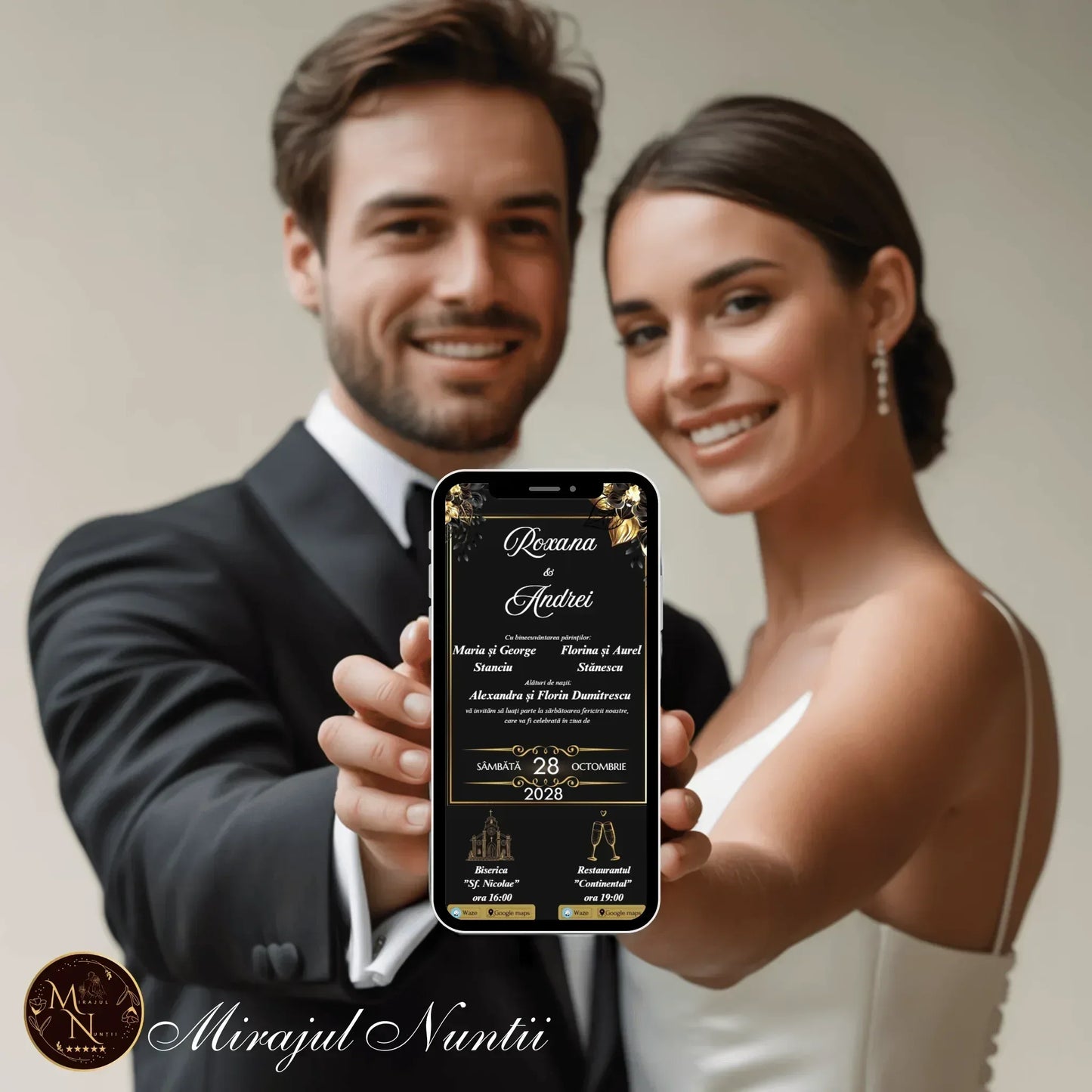 Invitatie On-Line Nunta cod CV.5 - MirajulNuntii.ro