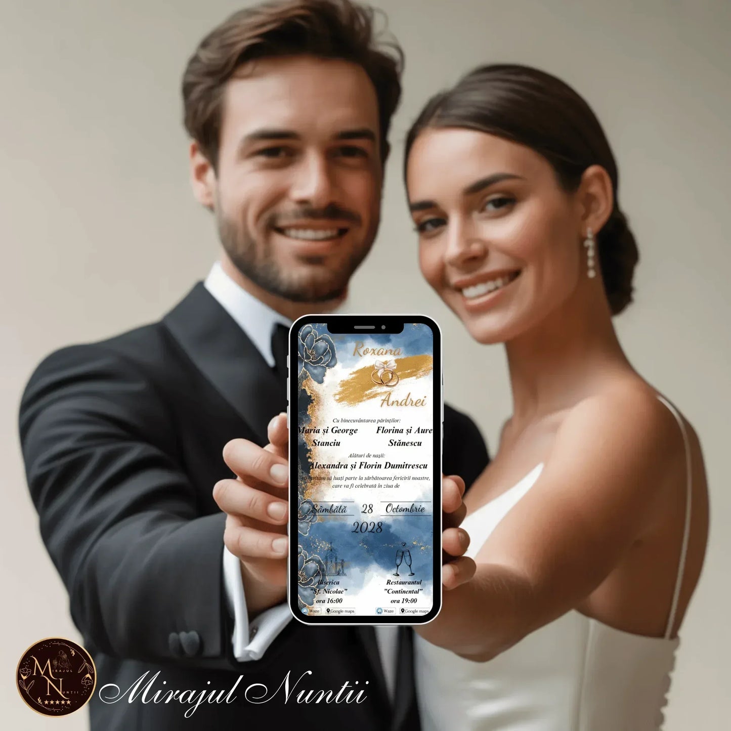 Invitatie On-Line Nunta cod CV.6 - MirajulNuntii.ro