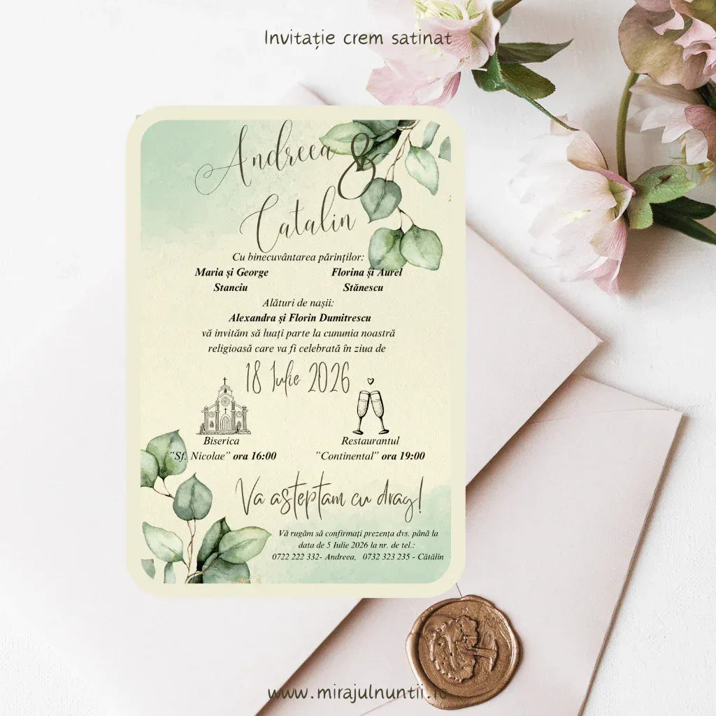 Invitație nuntă cod Magnific C.16-10016 - MirajulNuntii.ro