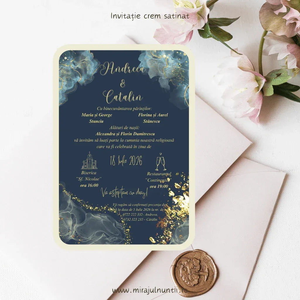 Invitație nuntă cod Magnific C.19-10019 - MirajulNuntii.ro