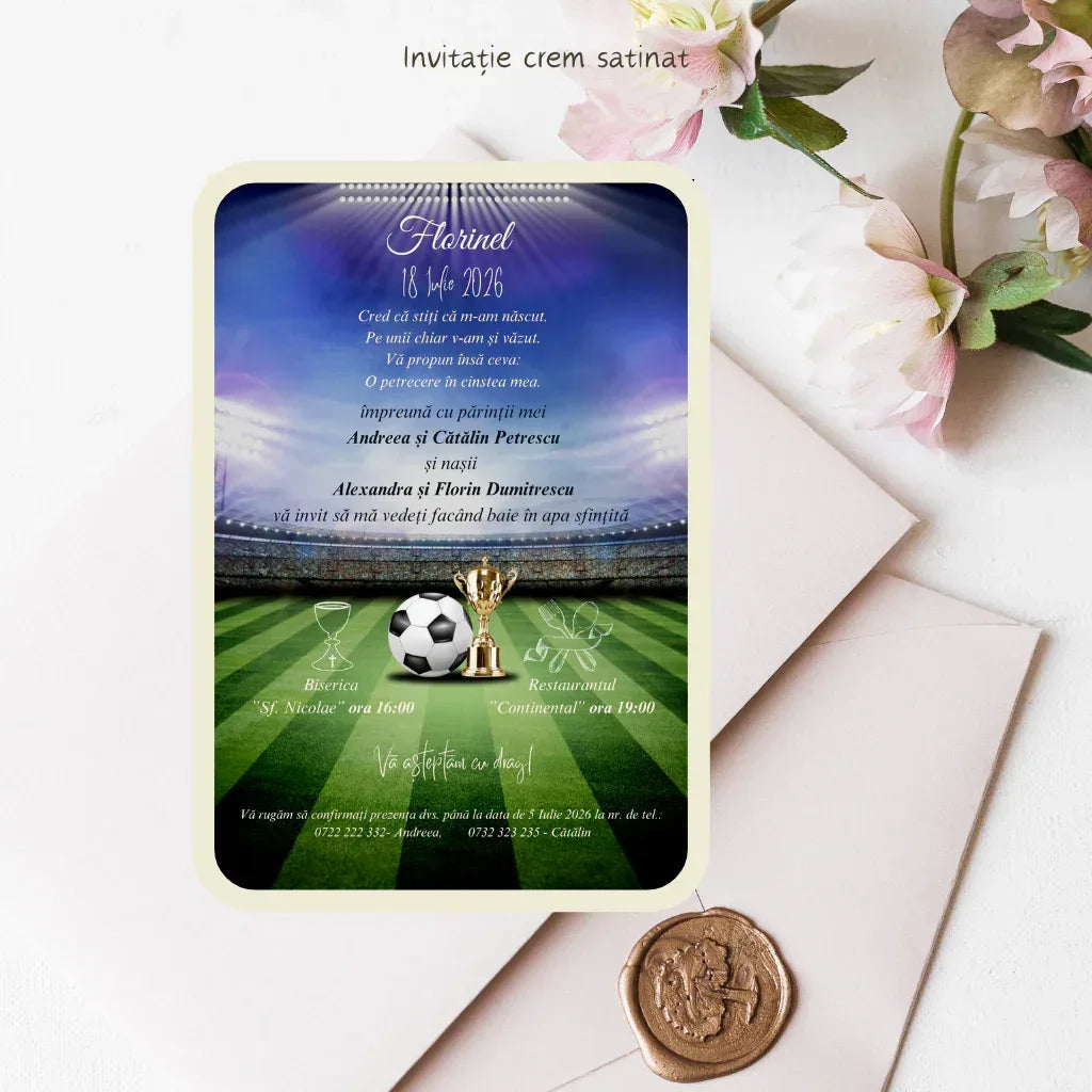 Invitație de botez cod Magnific B.6-20006 - MirajulNuntii.ro