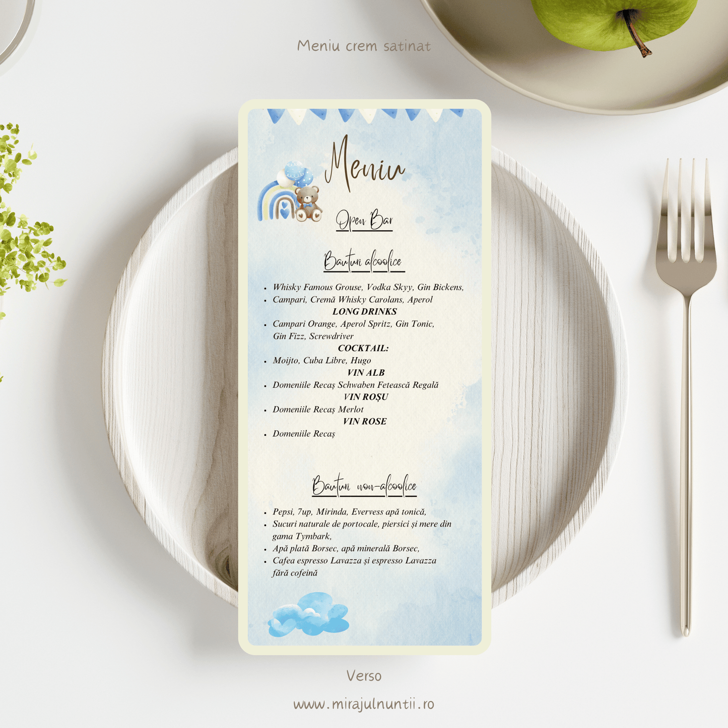 Meniu individual cod Magnific B12-20012