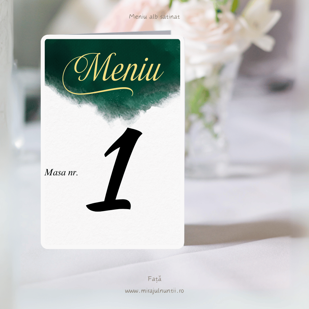 Meniu nunta tip carte cod Magnific C.1 - MirajulNuntii.ro