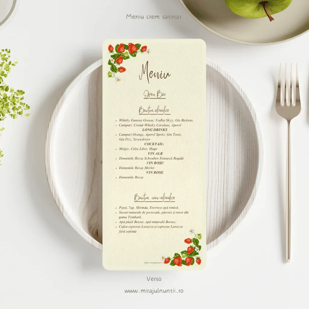 Meniu individual cod Magnific C. 1005 - MirajulNuntii.ro