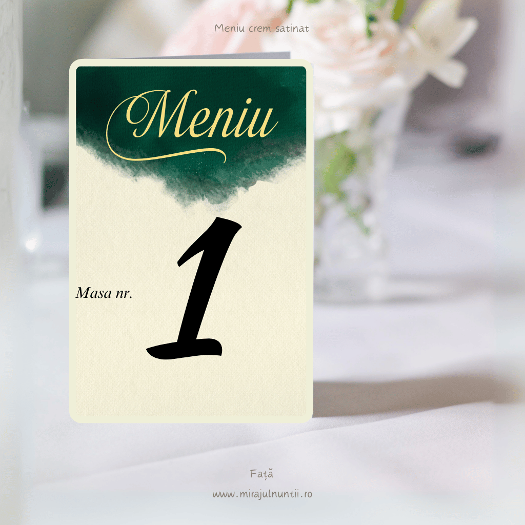 Meniu nunta tip carte cod Magnific C.1 - MirajulNuntii.ro