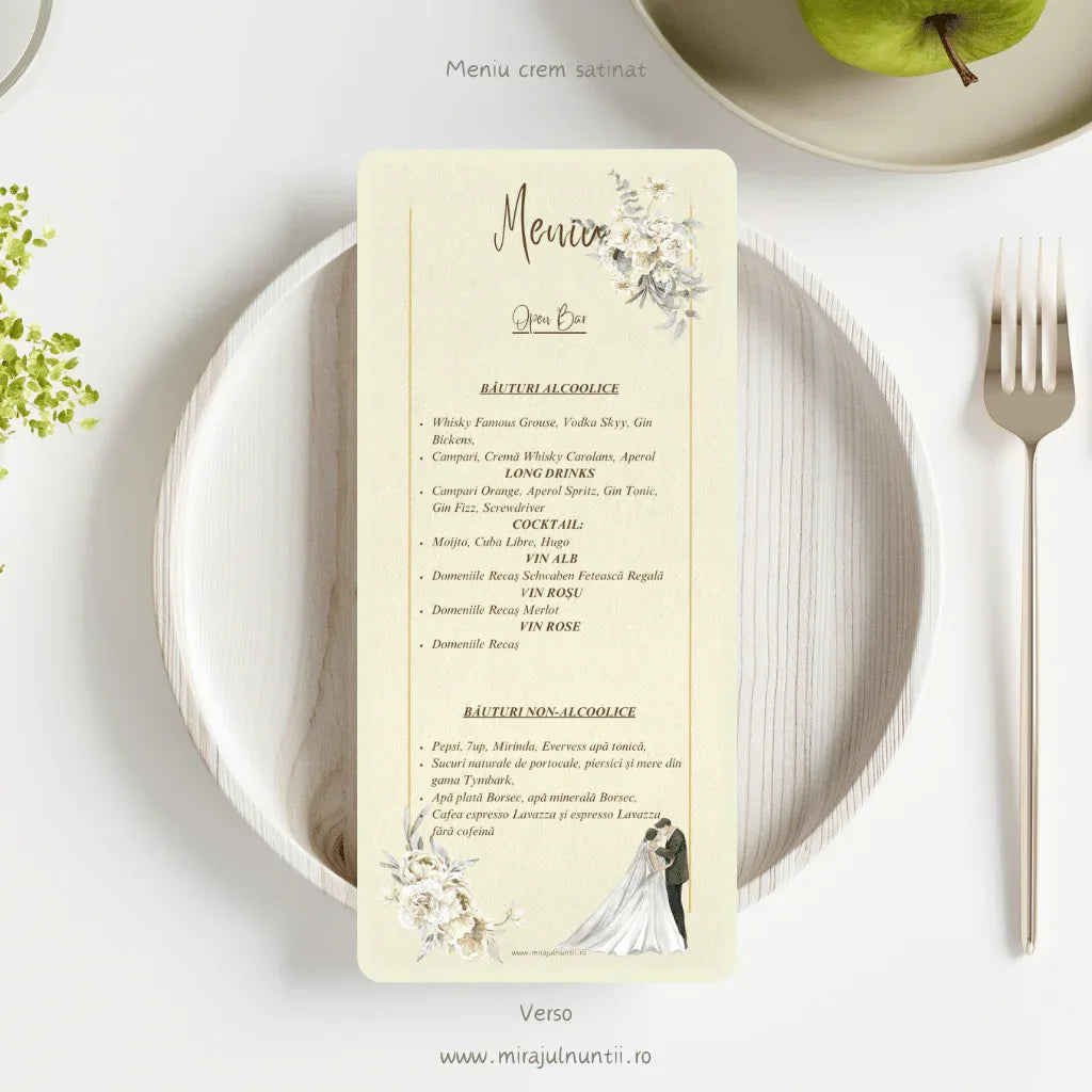 Meniu individual cod Magnific C.8 - MirajulNuntii.ro