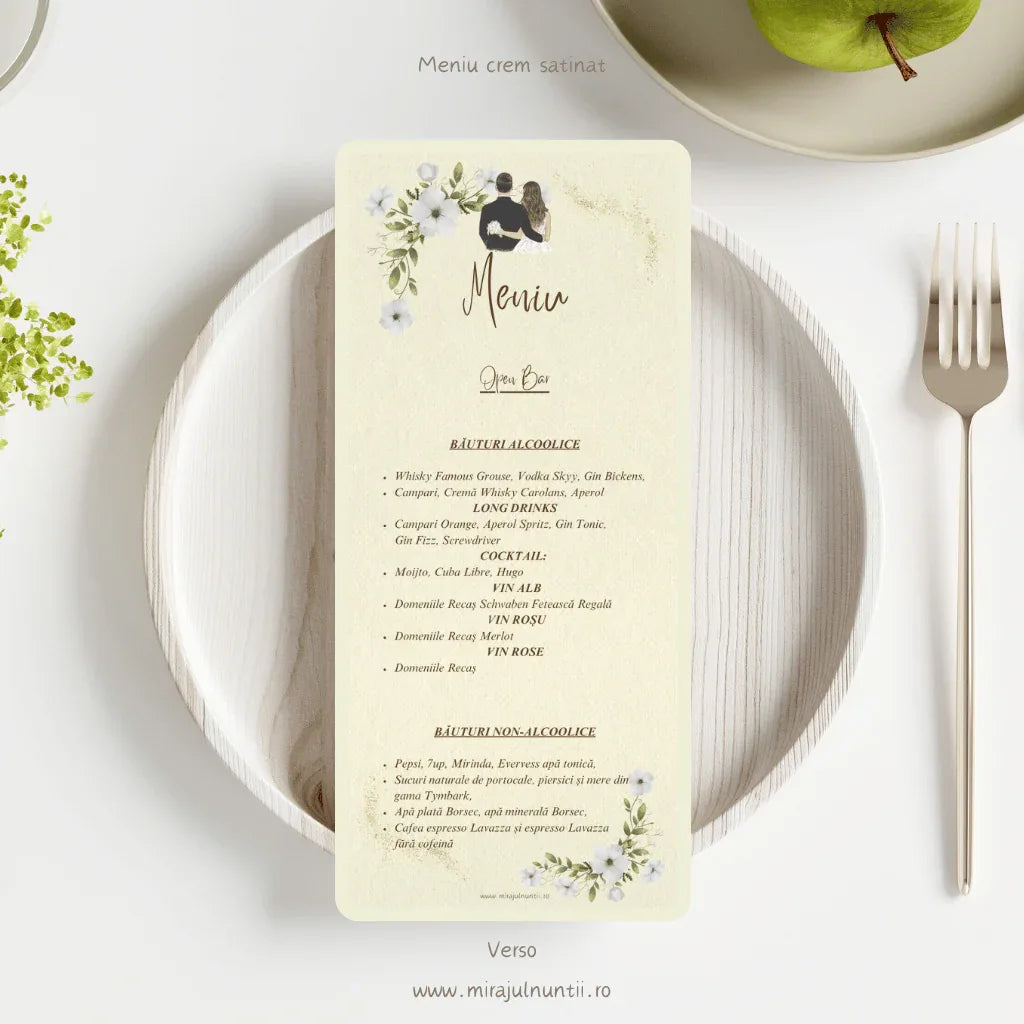 Meniu individual cod Magnific C.9 - MirajulNuntii.ro