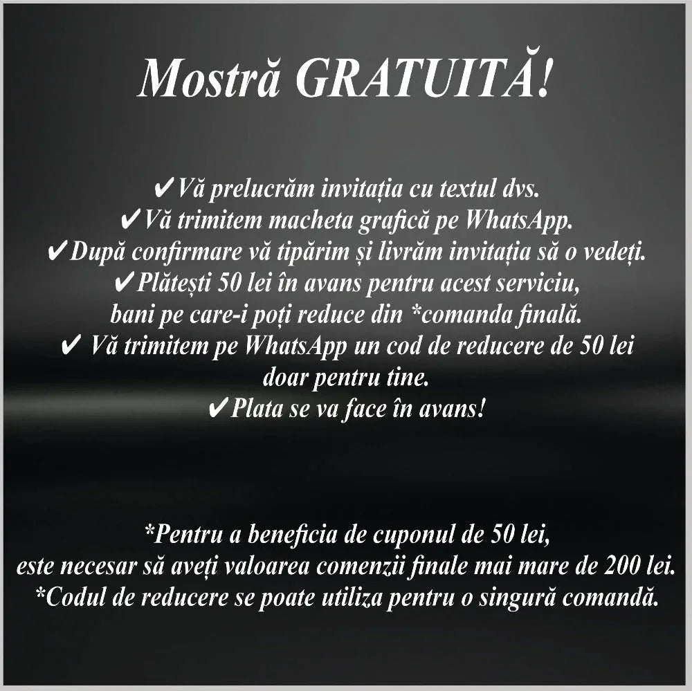 Mostră gratuită (botez) - MirajulNuntii.ro