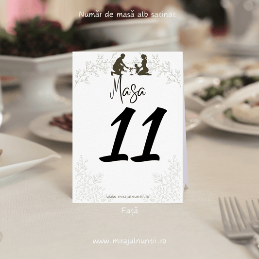Numar de masa cod Magnific C.15 nunta si botez - MirajulNuntii.ro
