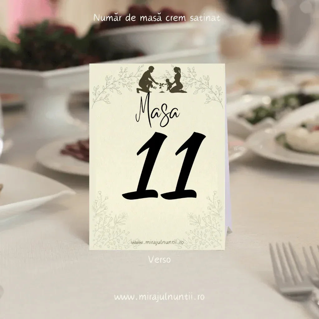 Numar de masa cod Magnific C.15 nunta si botez - MirajulNuntii.ro
