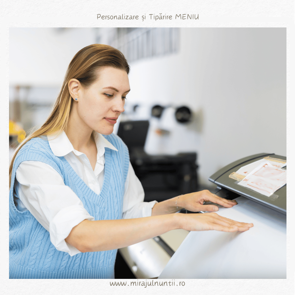 Personalizare și tipărire MENIU (0,5 lei/buc.) - MirajulNuntii.ro