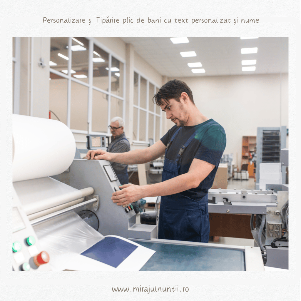Personalizare și tipărire PLIC DE BANI cu nume miri sau bebeluș (0,30 lei/buc.) - MirajulNuntii.ro