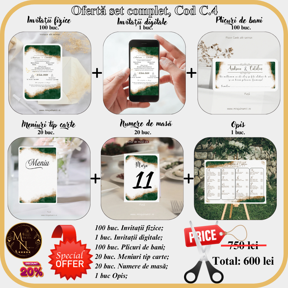 Pachet PROMO cod C.4 - MirajulNuntii.ro