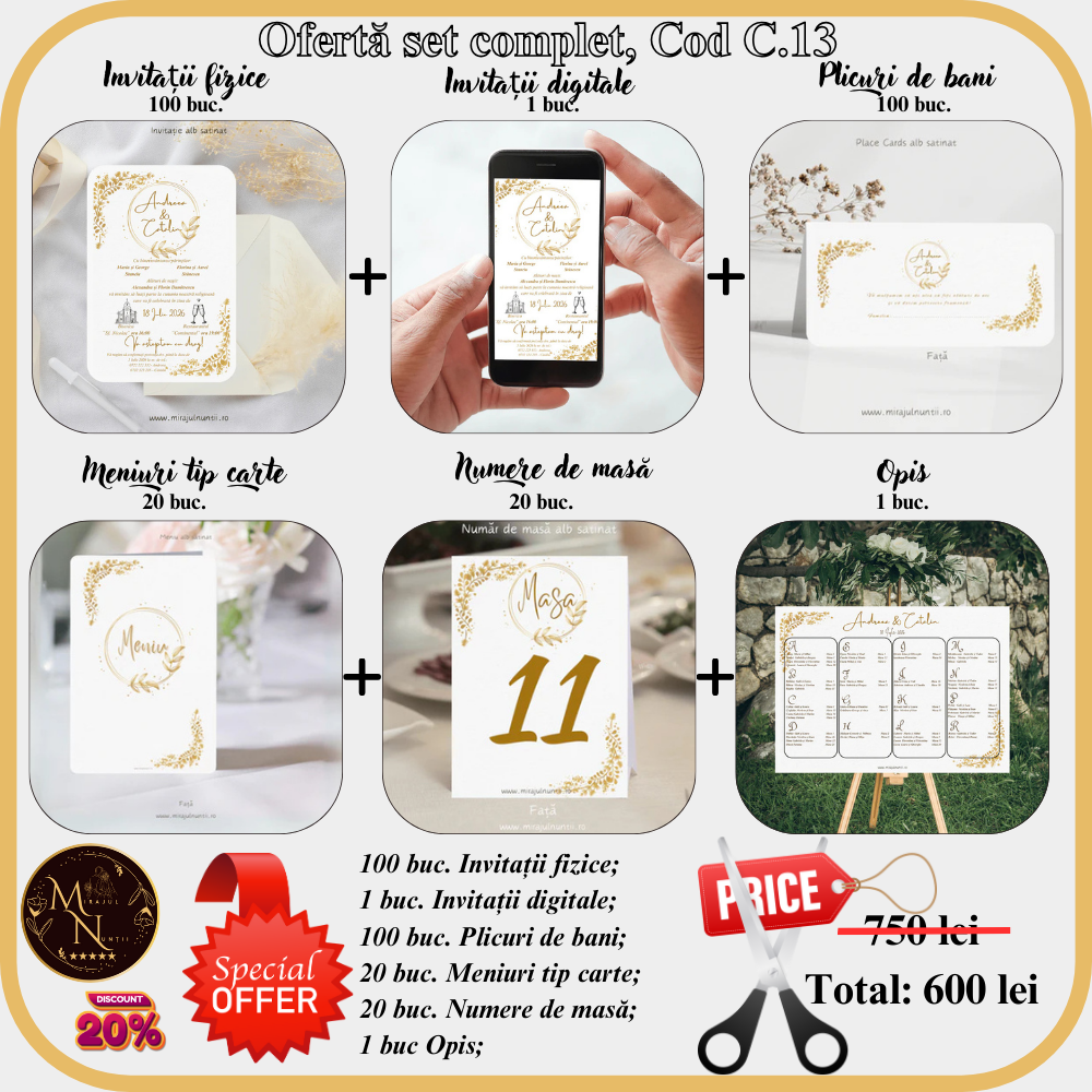 Pachet PROMO cod C.13 - MirajulNuntii.ro