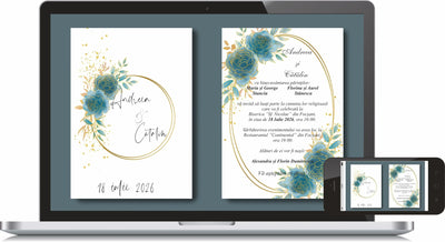 Invitatie NUNTA Digitala - cod 5044 - MirajulNuntii.ro