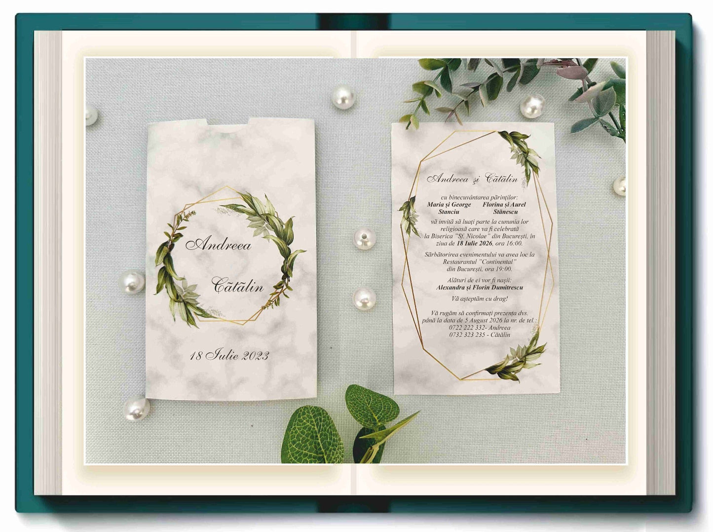Invitatie NUNTA Digitala - cod 9182 - MirajulNuntii.ro