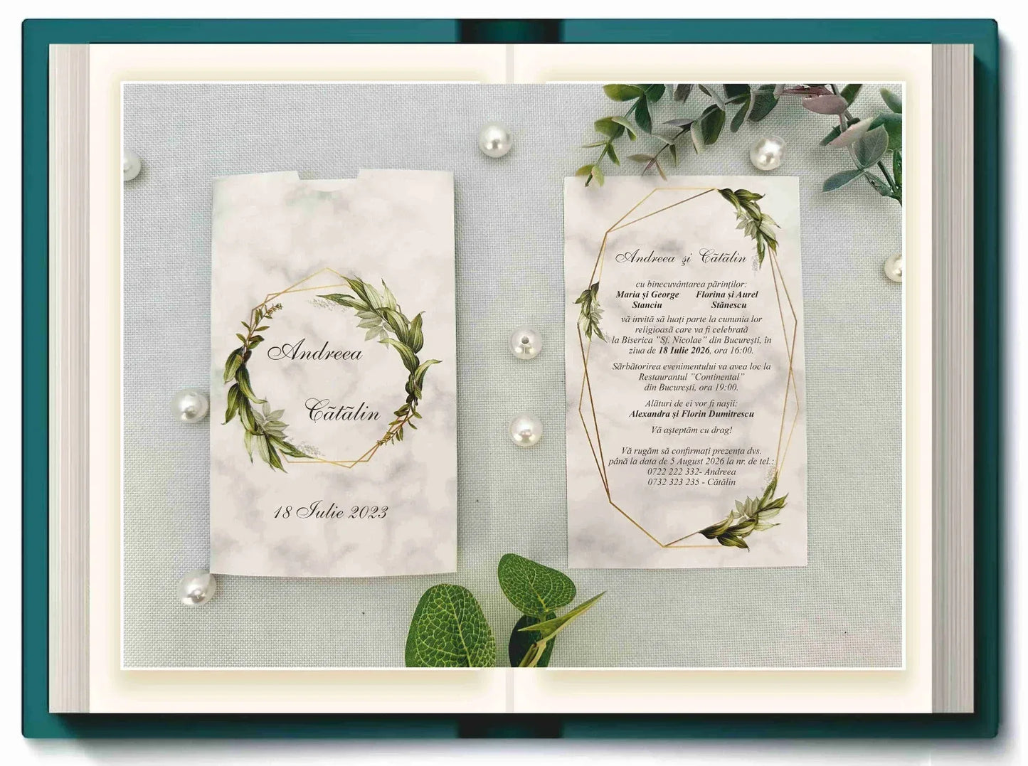 Invitatie NUNTA Digitala - cod 9182 - MirajulNuntii.ro