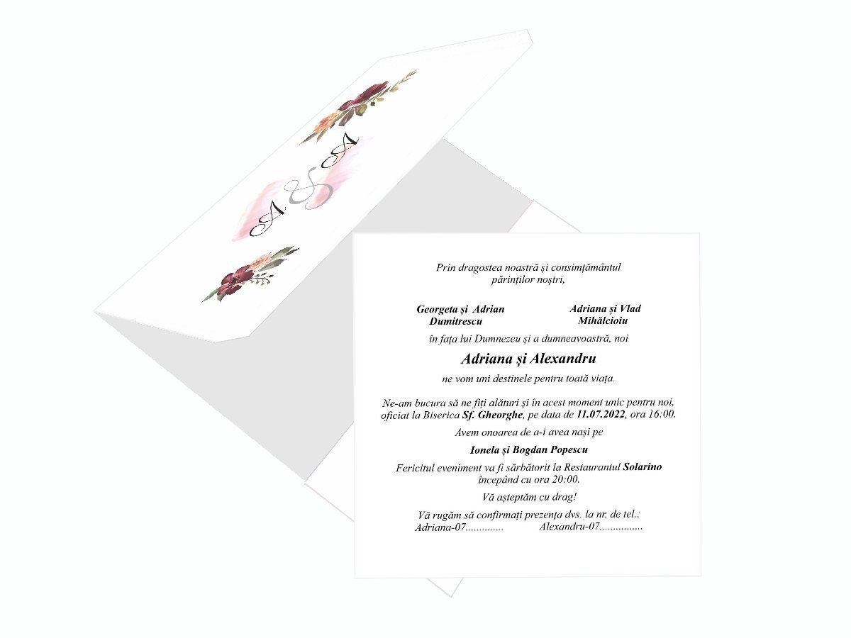 Invitatii nunta cod Miraj-77081 - MirajulNuntii.ro