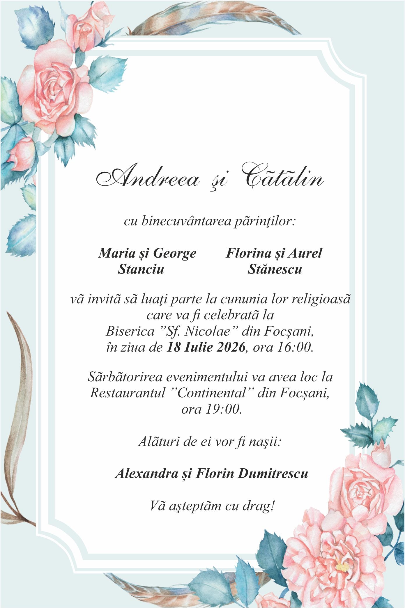 Invitatie NUNTA Digitala - cod 5029 - MirajulNuntii.ro
