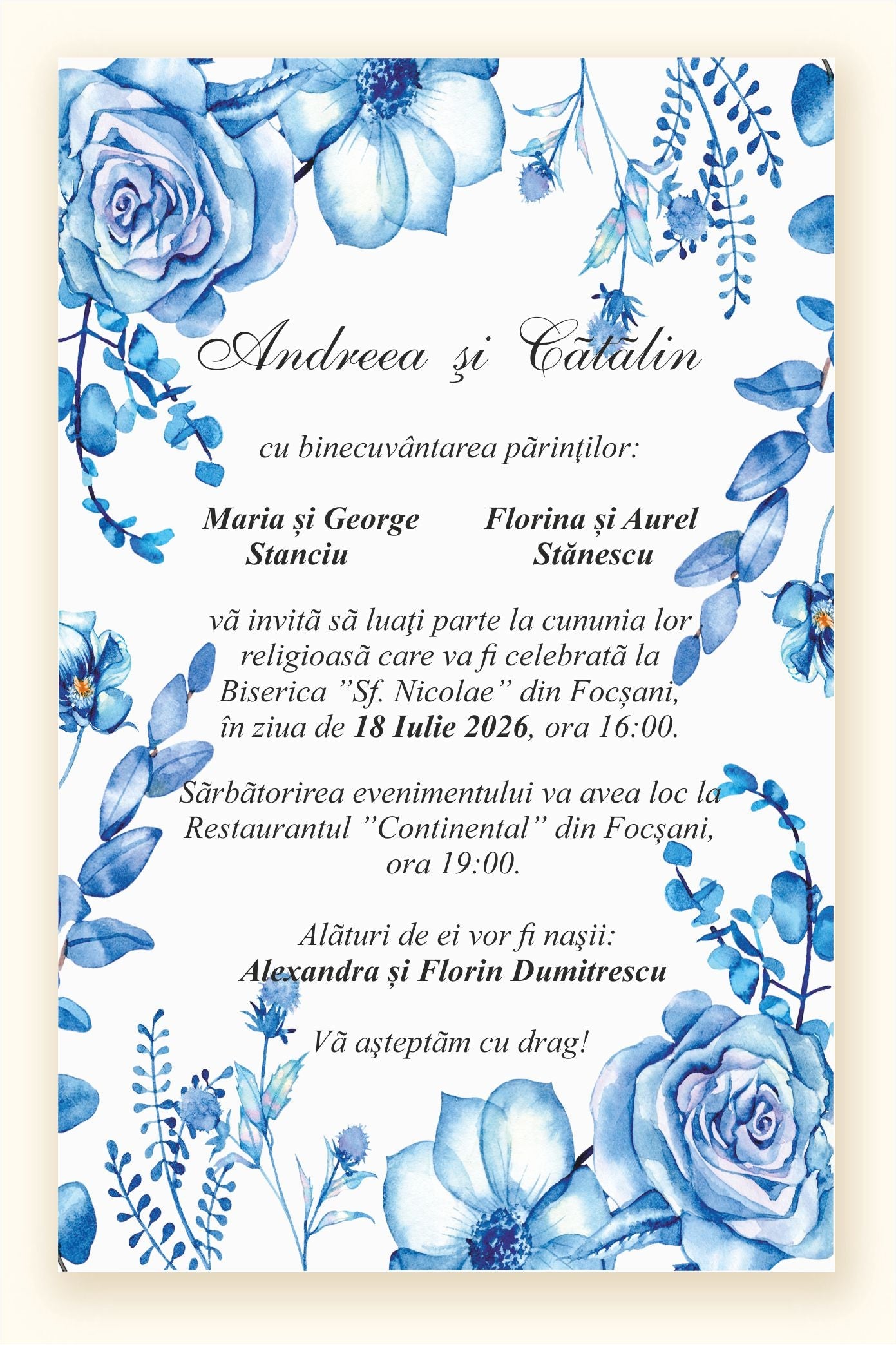 Invitatie NUNTA Digitala - cod 5032 - MirajulNuntii.ro
