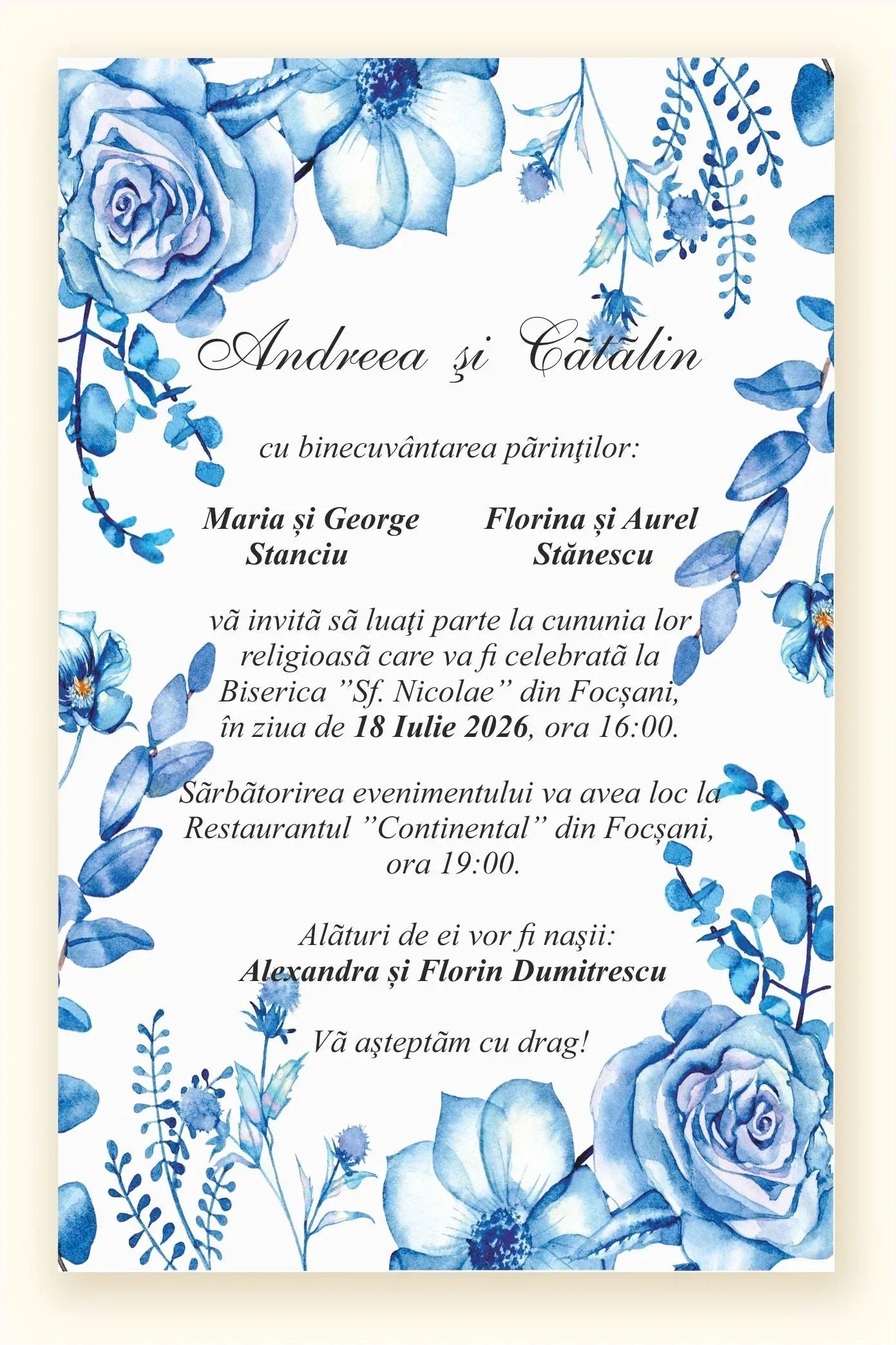 Invitatie NUNTA Digitala - cod 5032 - MirajulNuntii.ro
