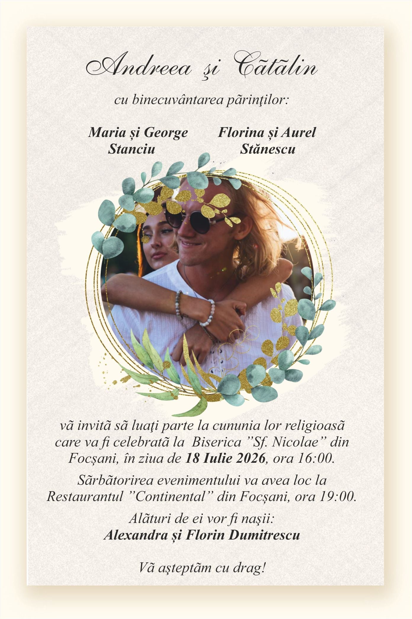 Invitatie NUNTA Digitala - cod 5034 - MirajulNuntii.ro