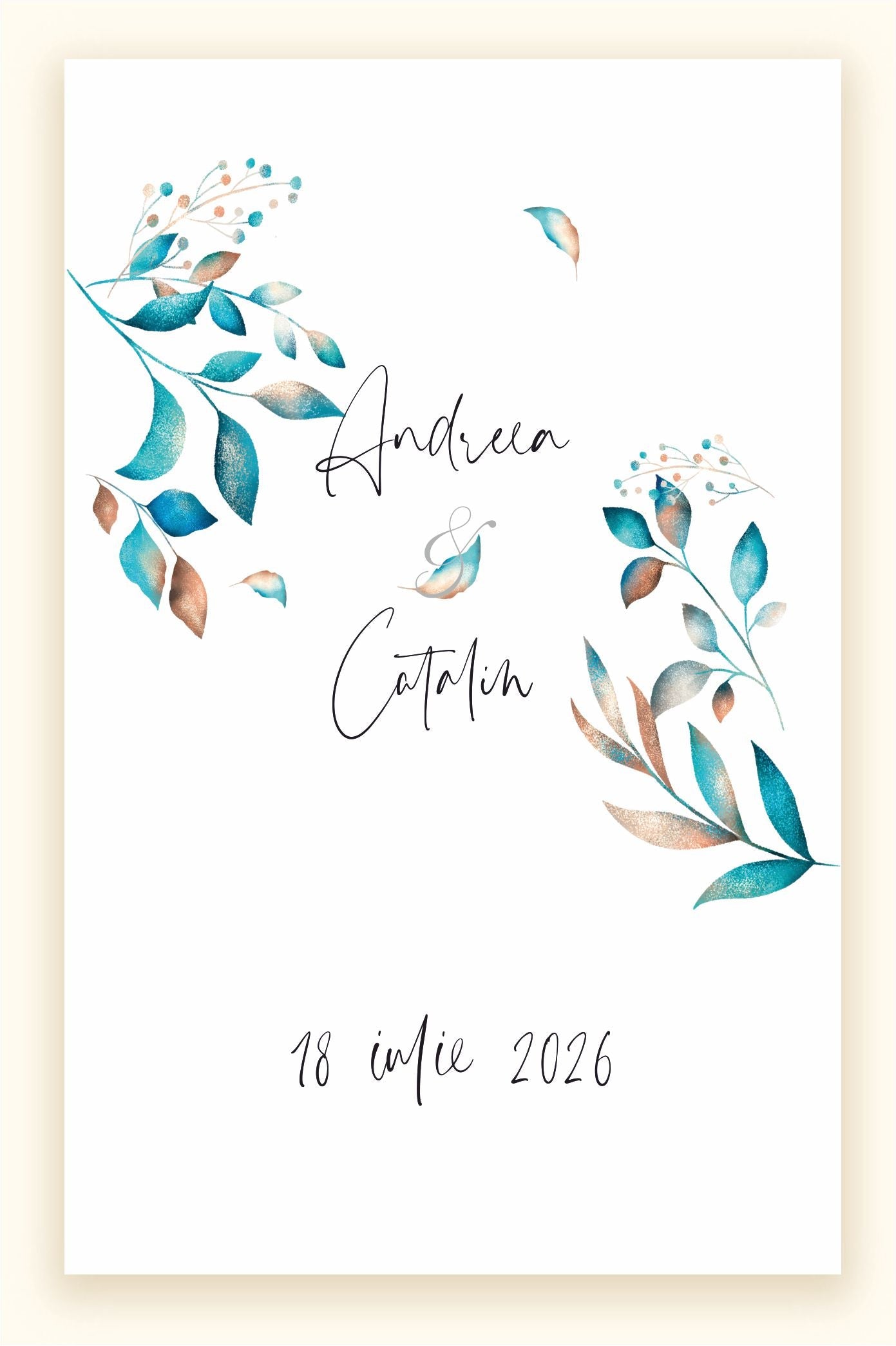 Invitatie NUNTA Digitala - cod 5035 - MirajulNuntii.ro