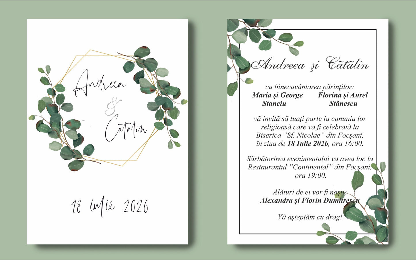 Invitatie NUNTA Digitala - cod 5039 - MirajulNuntii.ro