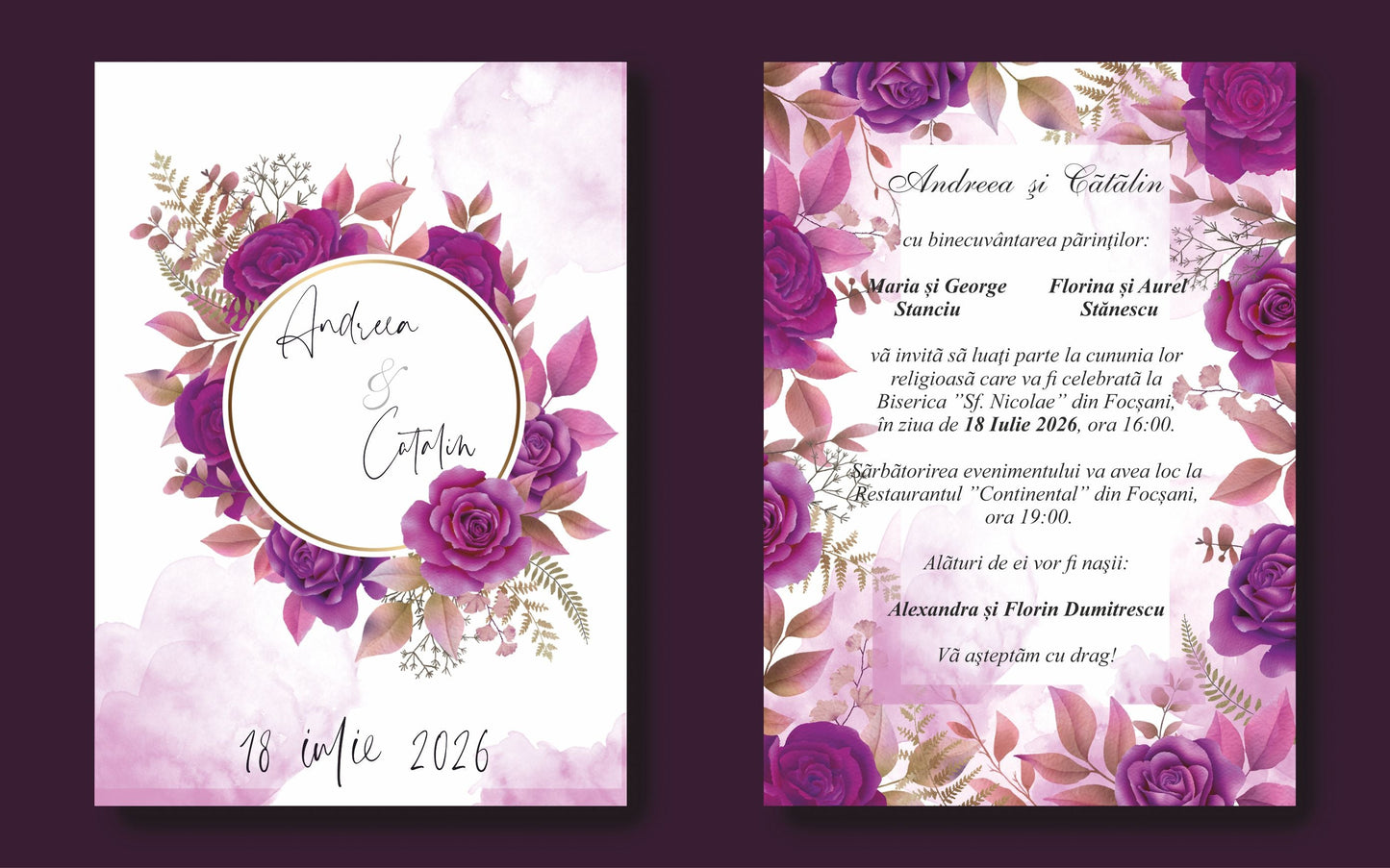 Invitatie NUNTA Digitala - cod 5042 - MirajulNuntii.ro
