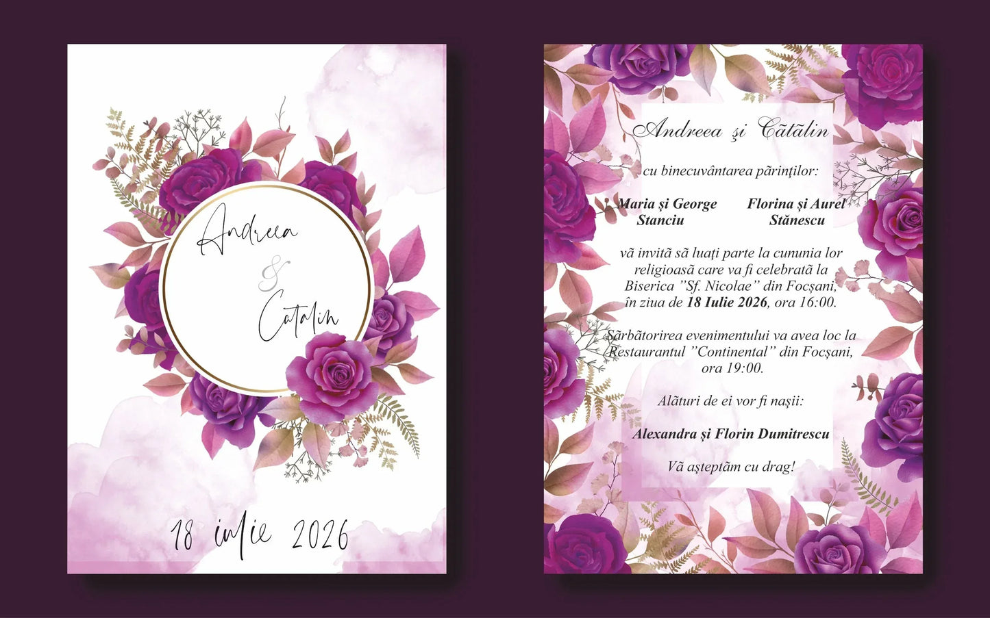 Invitatie NUNTA Digitala - cod 5042 - MirajulNuntii.ro