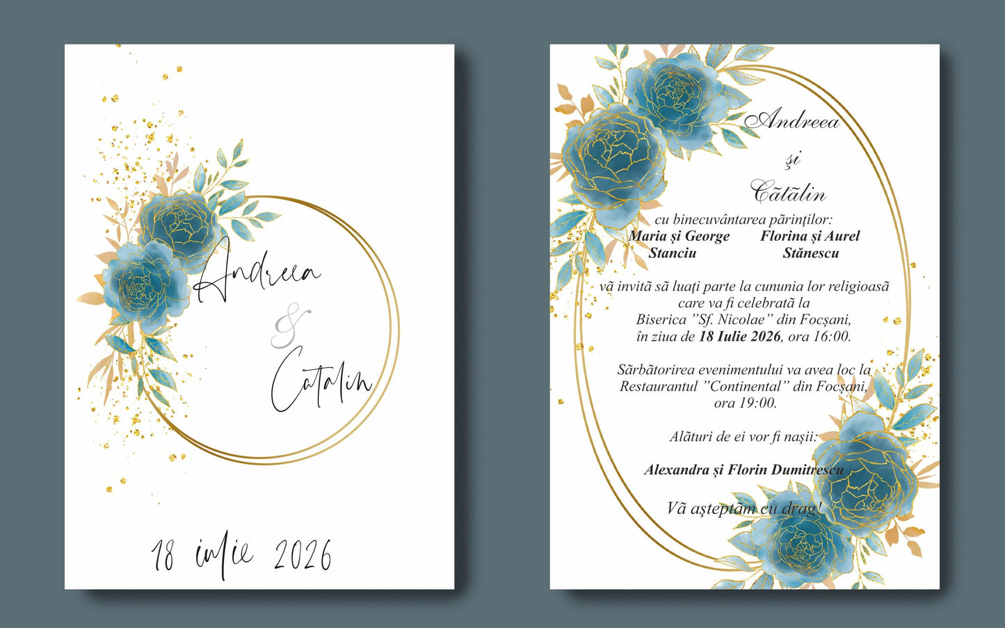 Invitatie NUNTA Digitala - cod 5044 - MirajulNuntii.ro