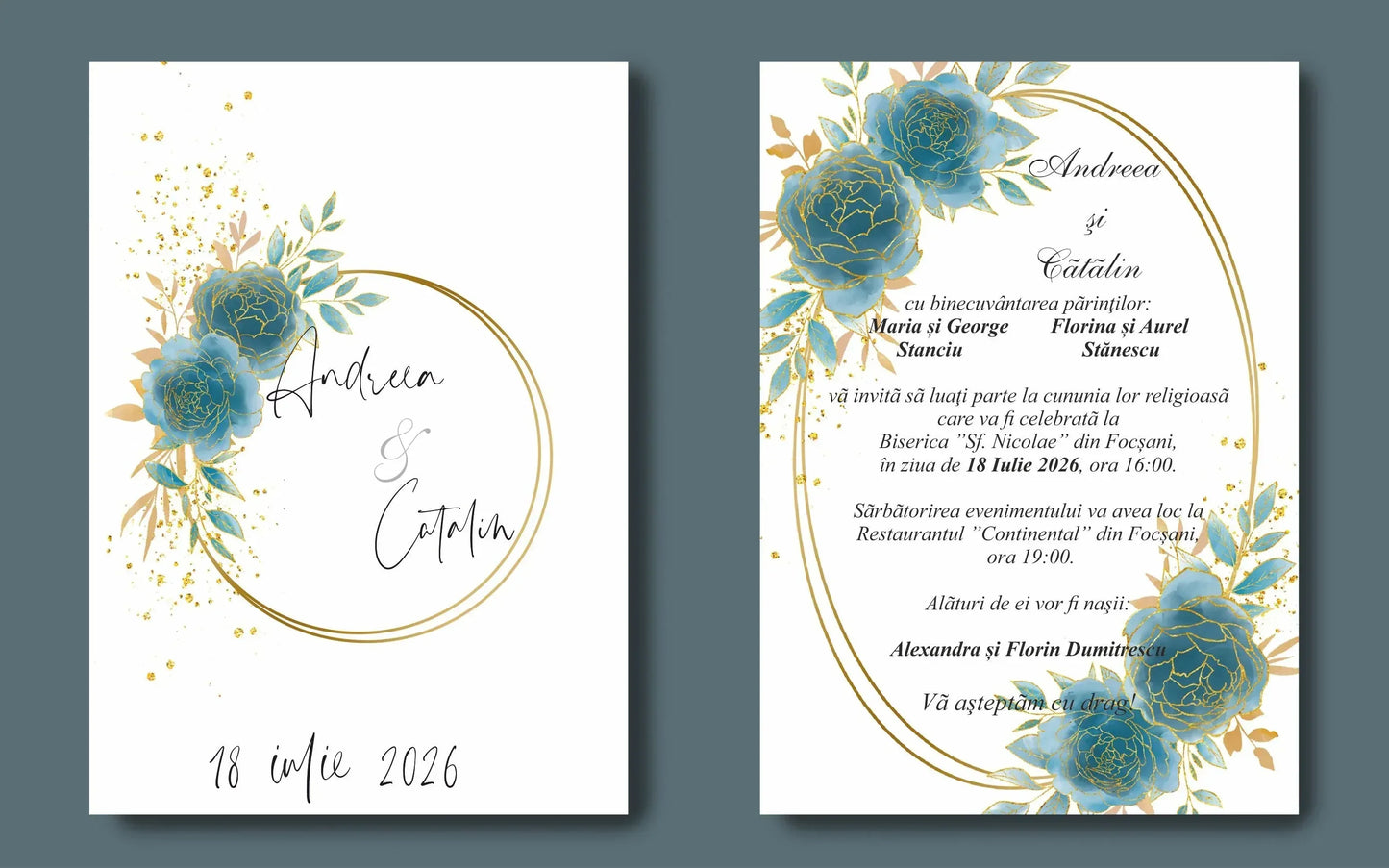 Invitatie NUNTA Digitala - cod 5044 - MirajulNuntii.ro