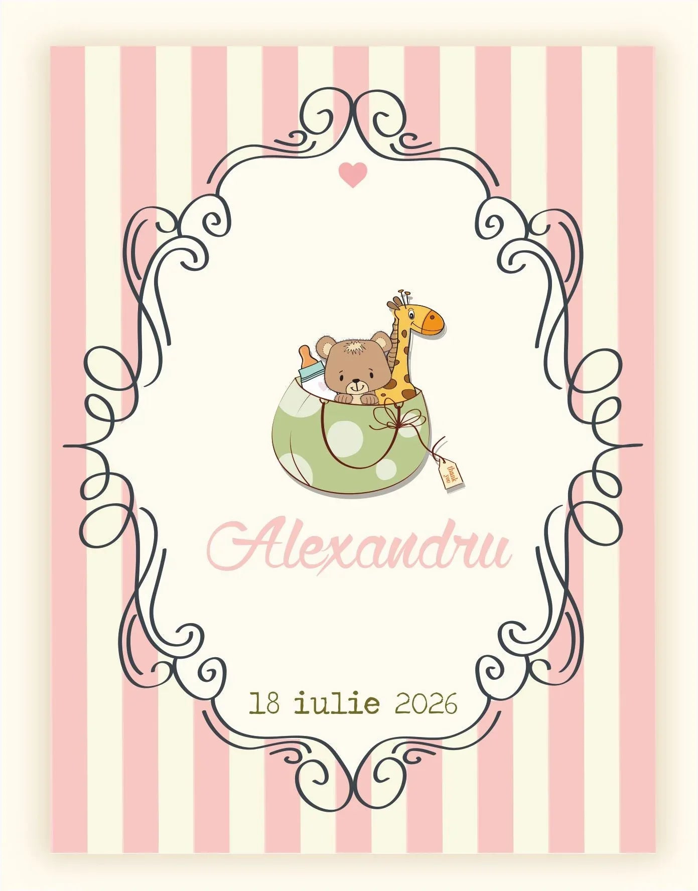 Invitatie BOTEZ Digitala - cod 6002 - MirajulNuntii.ro