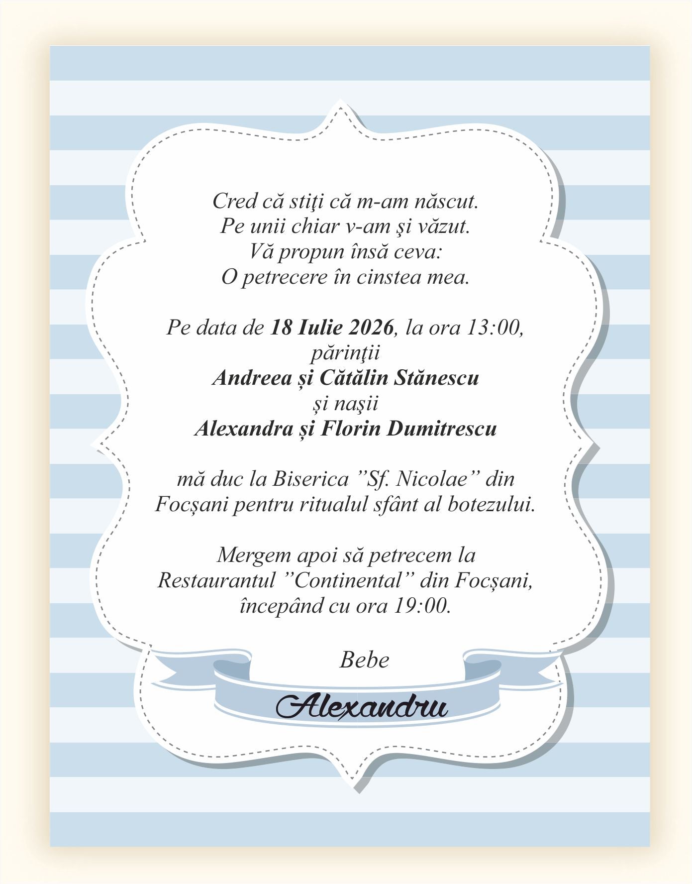 Invitatie BOTEZ Digitala - cod 6003 - MirajulNuntii.ro