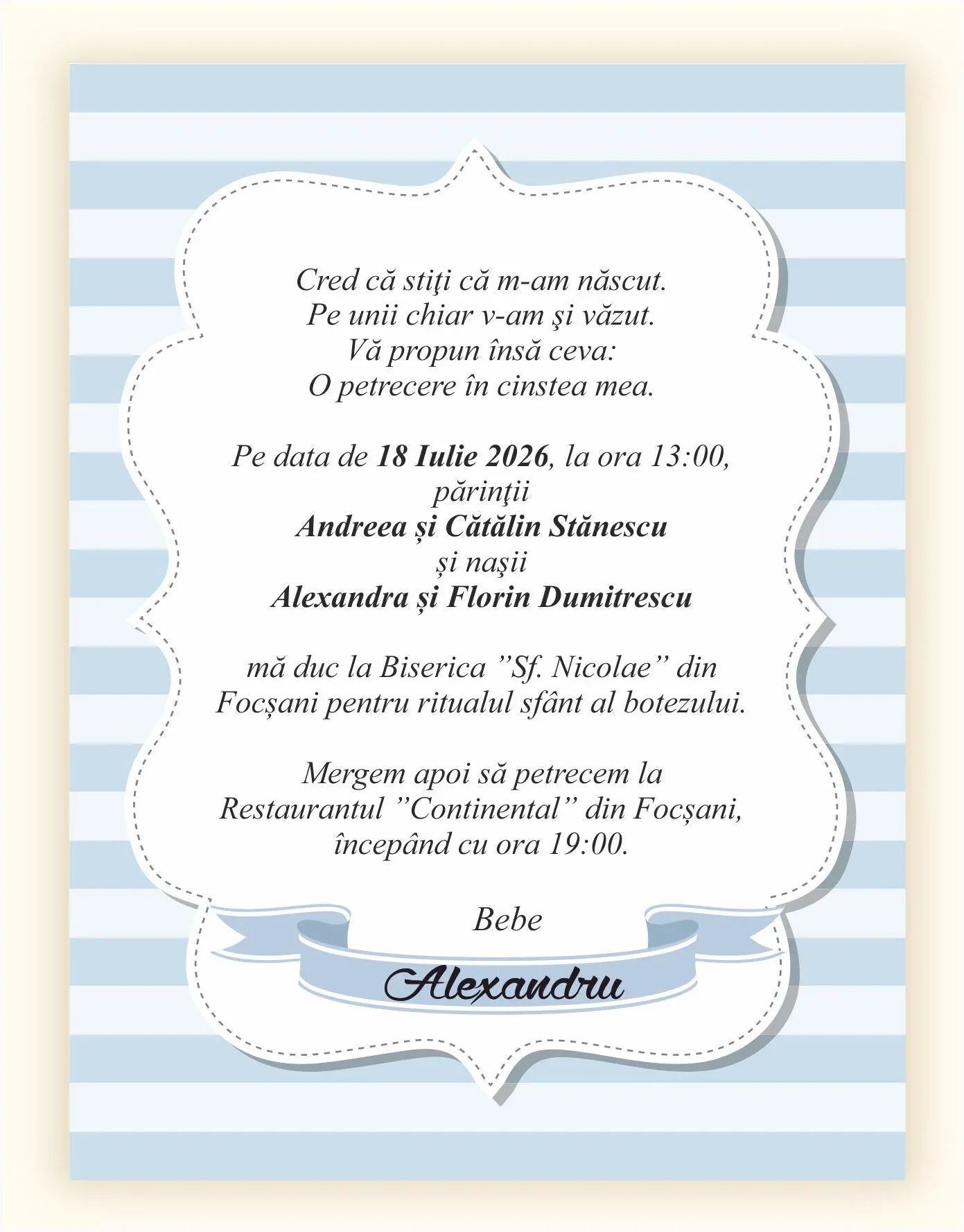 Invitatie BOTEZ Digitala - cod 6003 - MirajulNuntii.ro