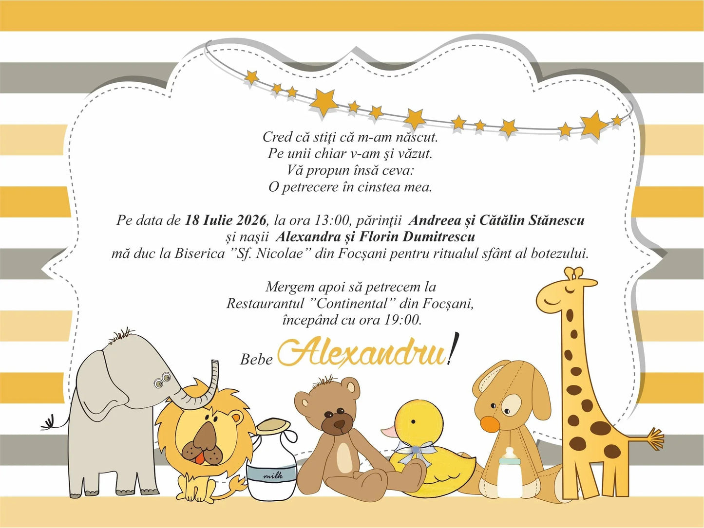 Invitatie BOTEZ Digitala - cod 6004 - MirajulNuntii.ro