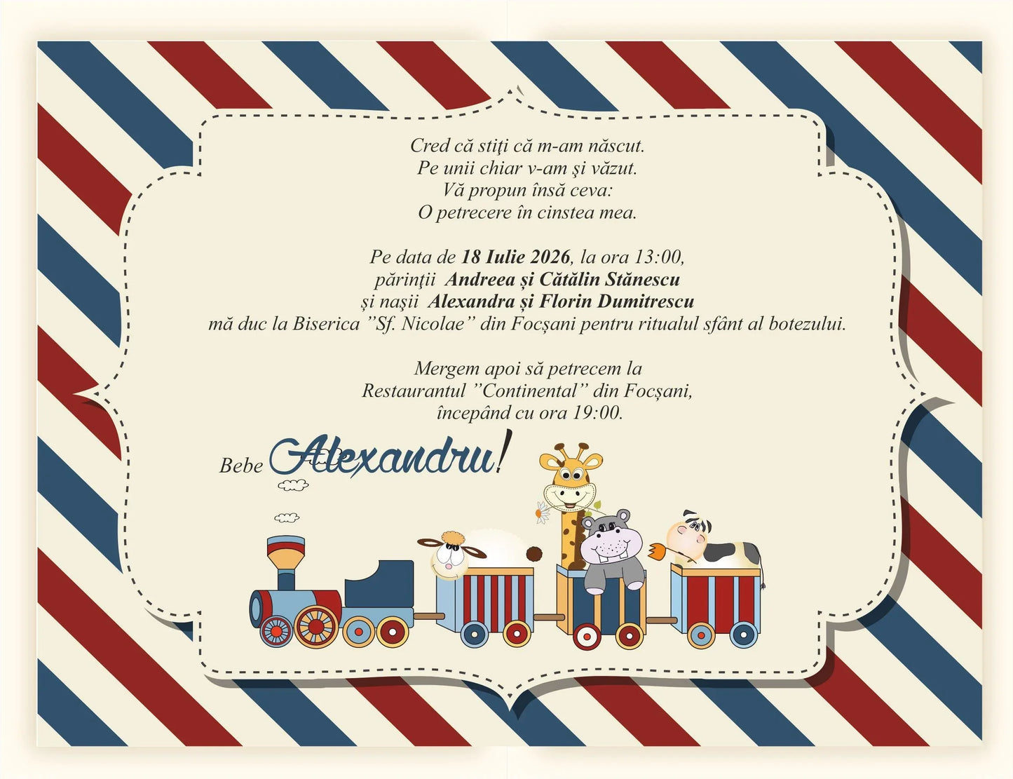 Invitatie BOTEZ Digitala - cod 6006 - MirajulNuntii.ro