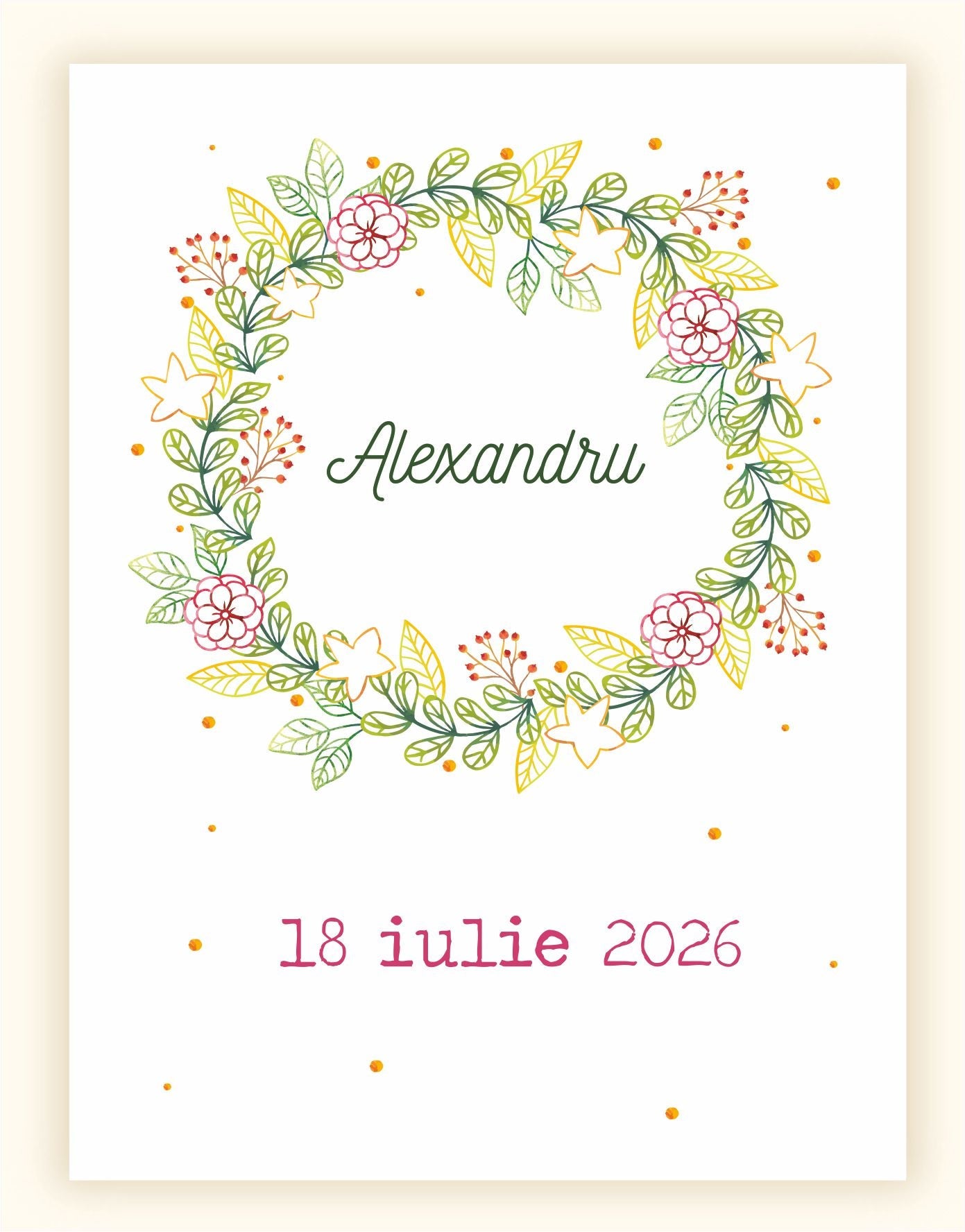 Invitatie BOTEZ Digitala - cod 6010 - MirajulNuntii.ro