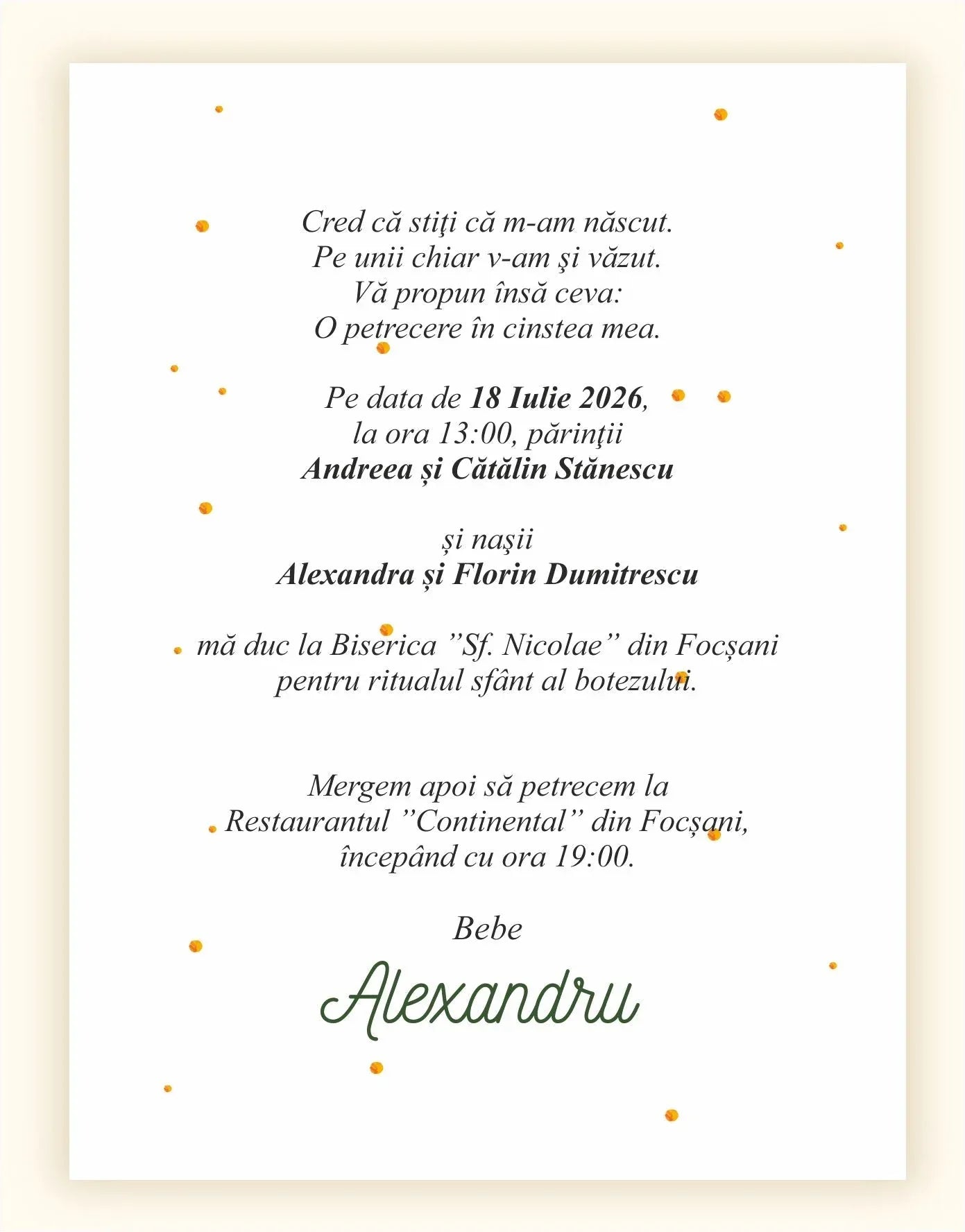 Invitatie BOTEZ Digitala - cod 6010 - MirajulNuntii.ro