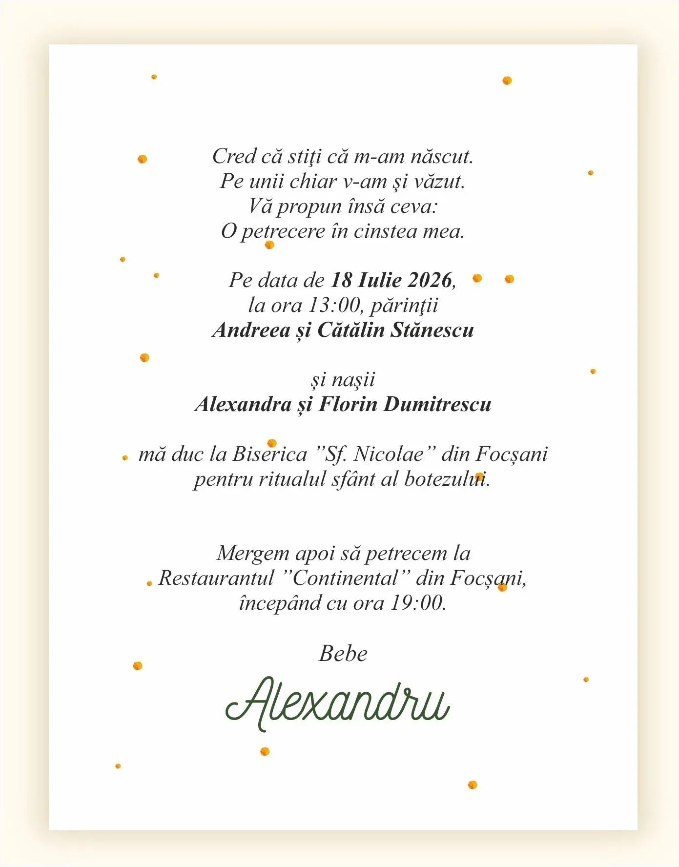 Invitatie BOTEZ Digitala - cod 6010 - MirajulNuntii.ro