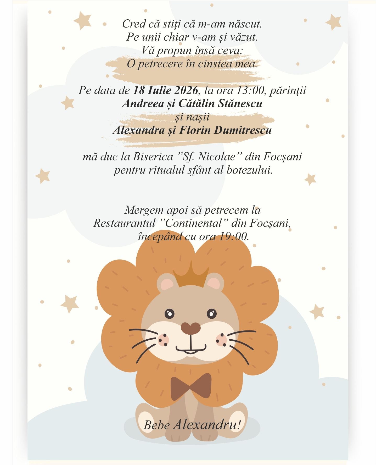 Invitatie BOTEZ Digitala - cod 6011 - MirajulNuntii.ro