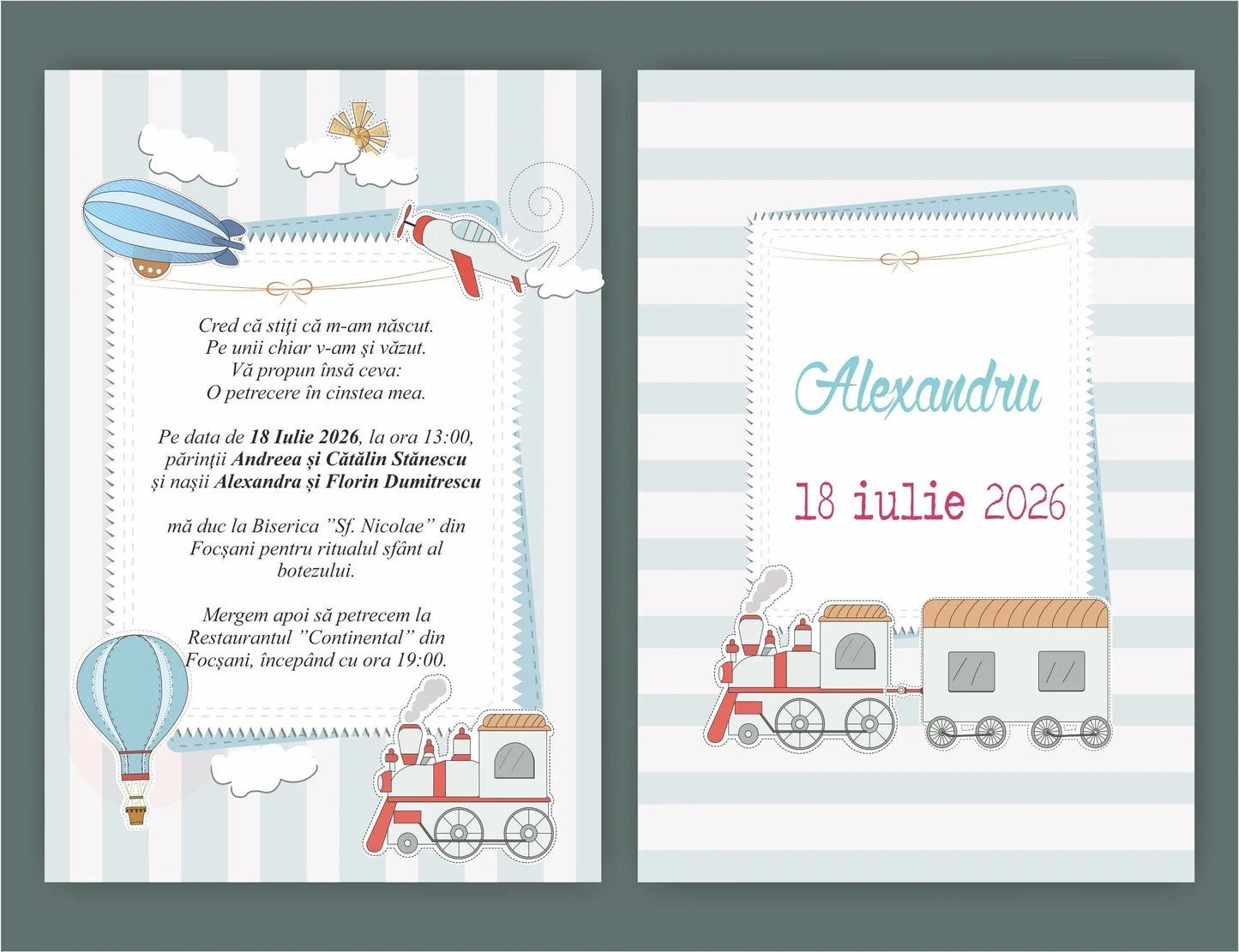 Invitatie BOTEZ Digitala - cod 6008 - MirajulNuntii.ro